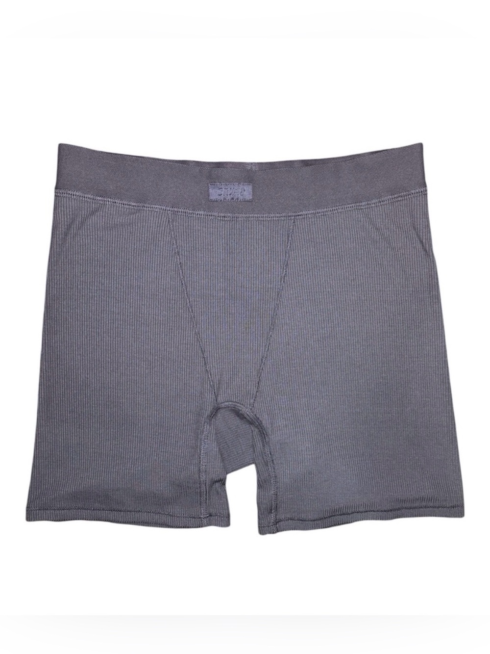 SKIMS Cotton Rib Boxer in Soot | Small